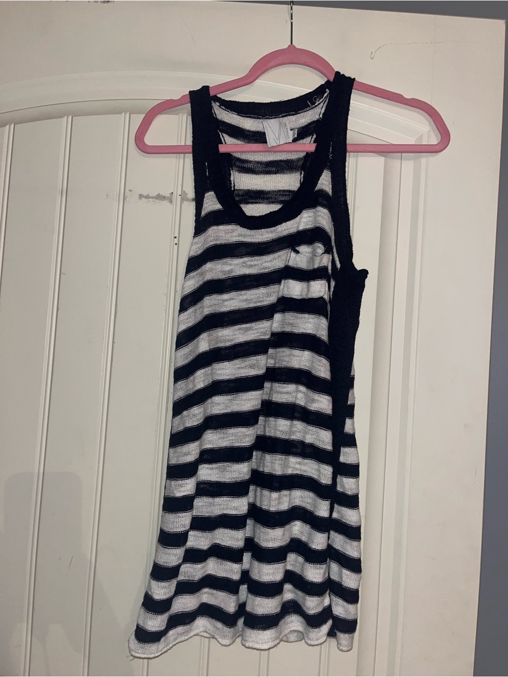 Black and White Striped Tank Top